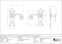Load image into Gallery viewer, 83693 Black Curly Lever Lock Set
