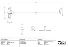 Load image into Gallery viewer, 83774 Black 14" Forged Cabin Hook
