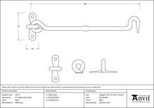 Load image into Gallery viewer, 83777 Black 8" Forged Cabin Hook
