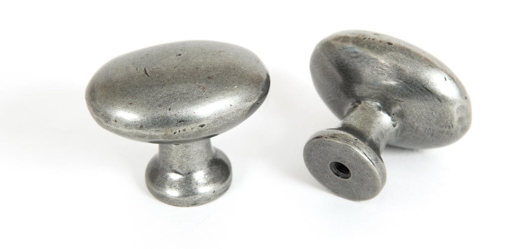 83787 Pewter Oval Cabinet Knob
