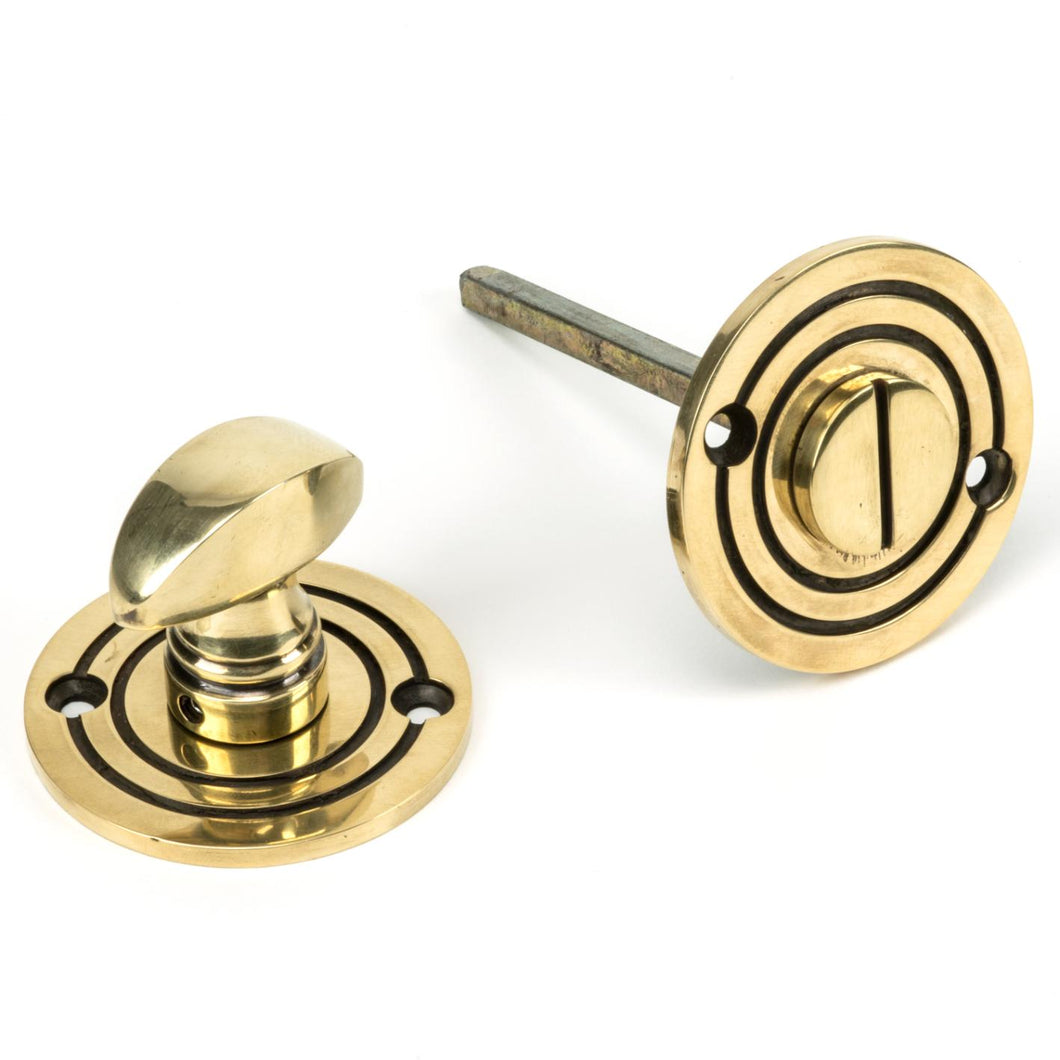 83804 Aged Brass Round Bathroom Thumbturn