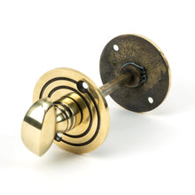 Load image into Gallery viewer, 83804 Aged Brass Round Bathroom Thumbturn
