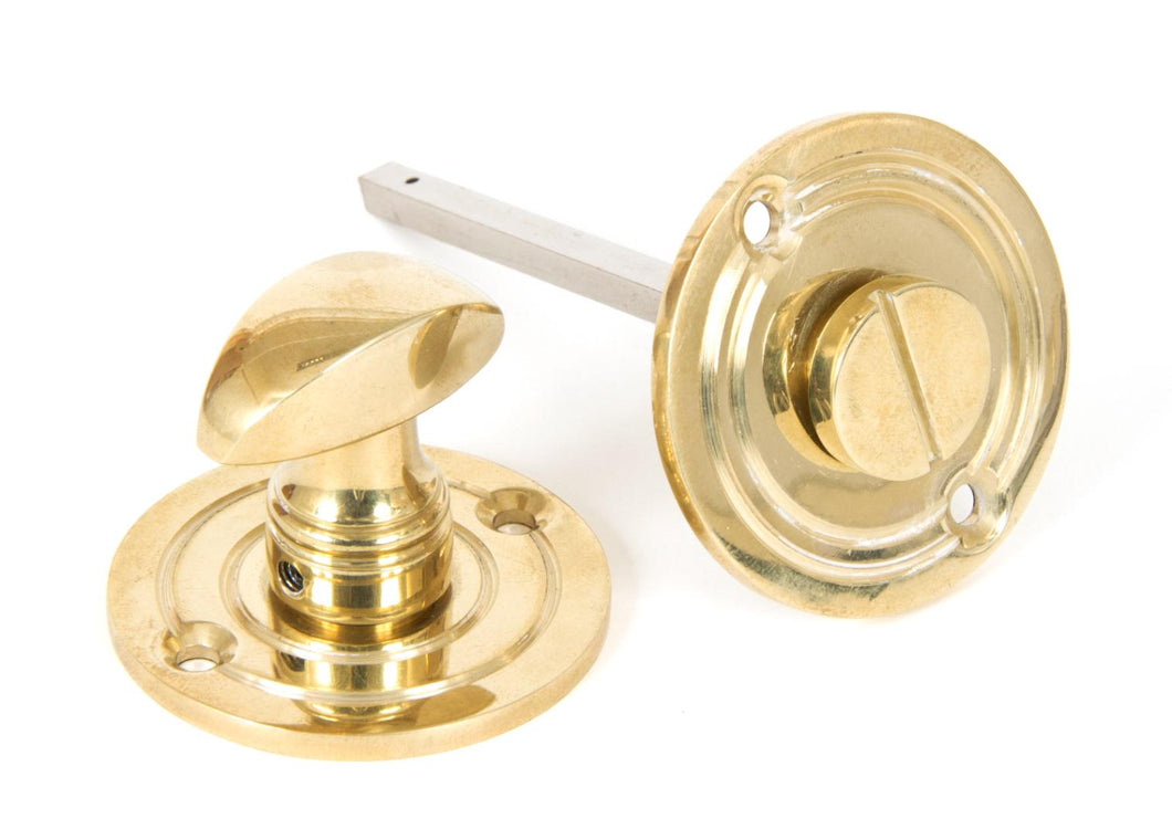 83825 Polished Brass Round Bathroom Thumbturn