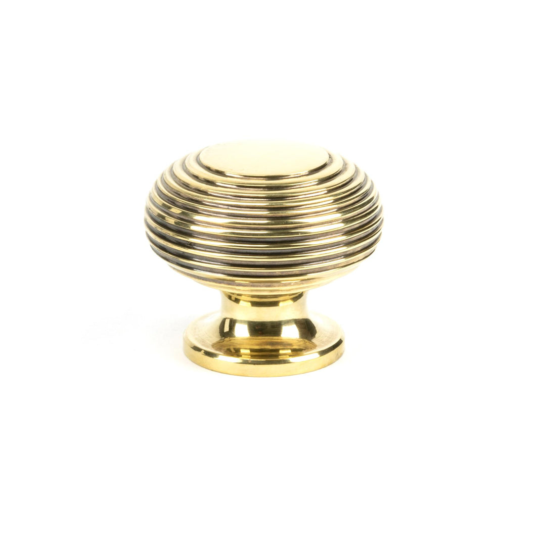 83866 Aged Brass Beehive Cabinet Knob 40mm