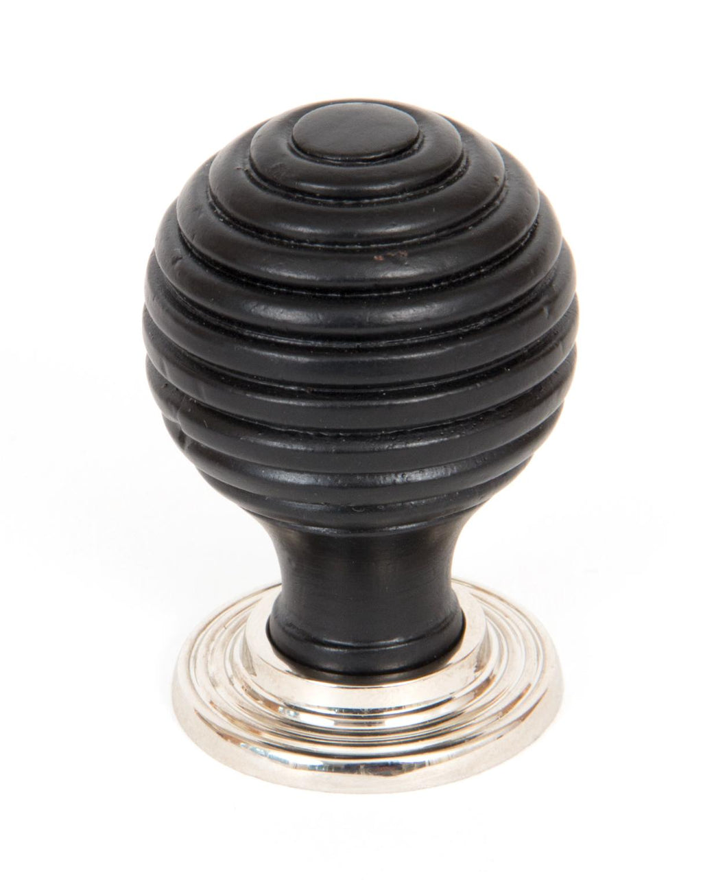 83869 Ebony and PN Beehive Cabinet Knob 35mm