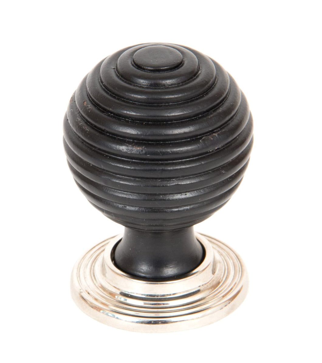 83870 Ebony and PN Beehive Cabinet Knob 38mm