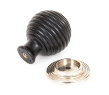 Load image into Gallery viewer, 83870 Ebony and PN Beehive Cabinet Knob 38mm
