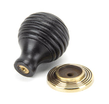 Load image into Gallery viewer, 83871 Ebony and AB Beehive Cabinet Knob 35mm
