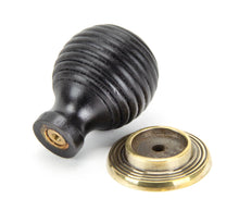 Load image into Gallery viewer, 83872 Ebony and AB Beehive Cabinet Knob 38mm
