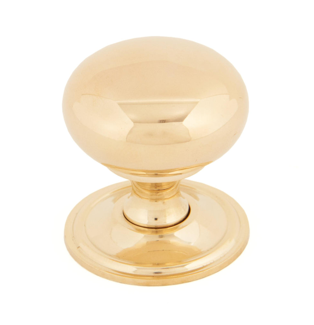 83877 Polished Brass Mushroom Cabinet Knob 38mm