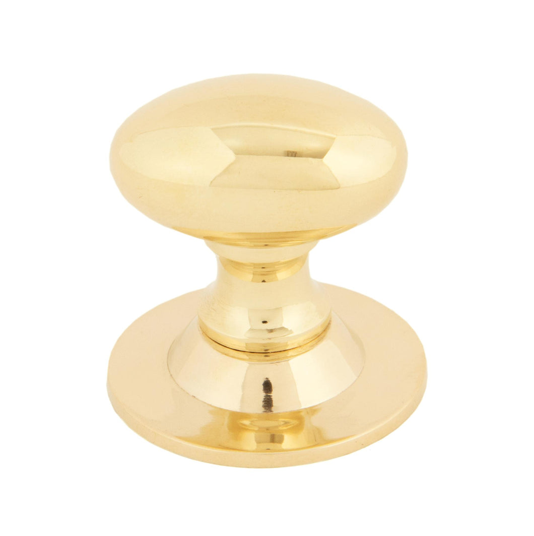 83885 Polished Brass Oval Cabinet Knob 33mm