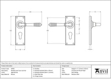 Load image into Gallery viewer, 83956 Aged Bronze Reeded Lever Euro Lock Set
