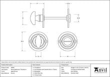Load image into Gallery viewer, 83958 Aged Bronze Round Bathroom Thumbturn
