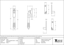 Load image into Gallery viewer, 83971 Aged Bronze Night-Vent Locking Reeded Fastener
