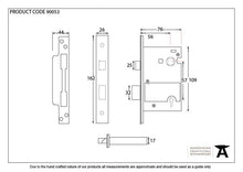 Load image into Gallery viewer, 90053 Black 3&quot; 5 Lever Heavy Duty BS Sash Lock
