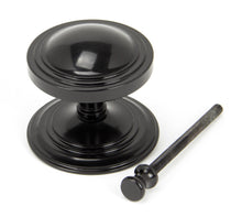 Load image into Gallery viewer, 90070 Black Art Deco Centre Door Knob
