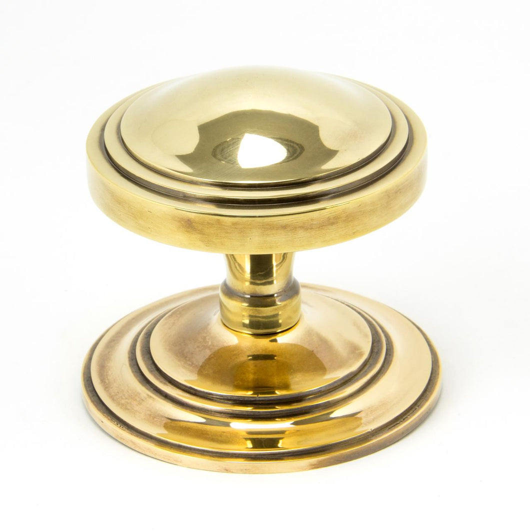 90071 Aged Brass Art Deco Centre Door Knob