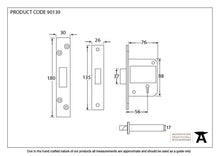 Load image into Gallery viewer, 90139 SS 3&quot; 5 Lever BS Deadlock
