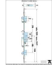 Load image into Gallery viewer, 90222 SS French Door Multipoint Lock Kit 57mm Door
