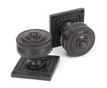 Load image into Gallery viewer, 90293 Aged Bronze Tewkesbury Square Mortice Knob Set
