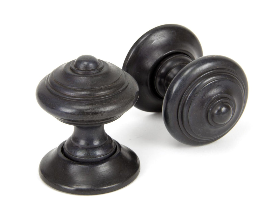 90297 Aged Bronze Elmore Concealed Mortice Knob Set