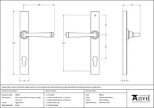 Load image into Gallery viewer, 90354 Aged Brass Avon Slimline Lever Espag. Lock Set
