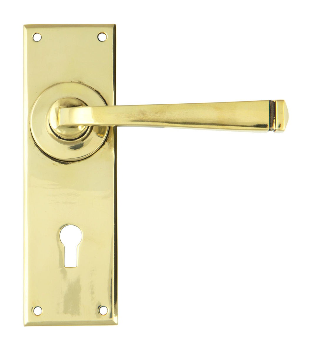 90358 Aged Brass Avon Lever Lock Set