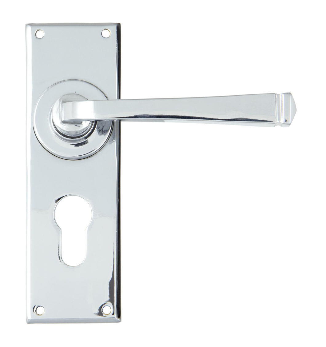 90371 Polished Chrome Avon Lever Euro Lock Set