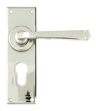 Load image into Gallery viewer, 90372 Polished Nickel Avon Lever Euro Lock Set
