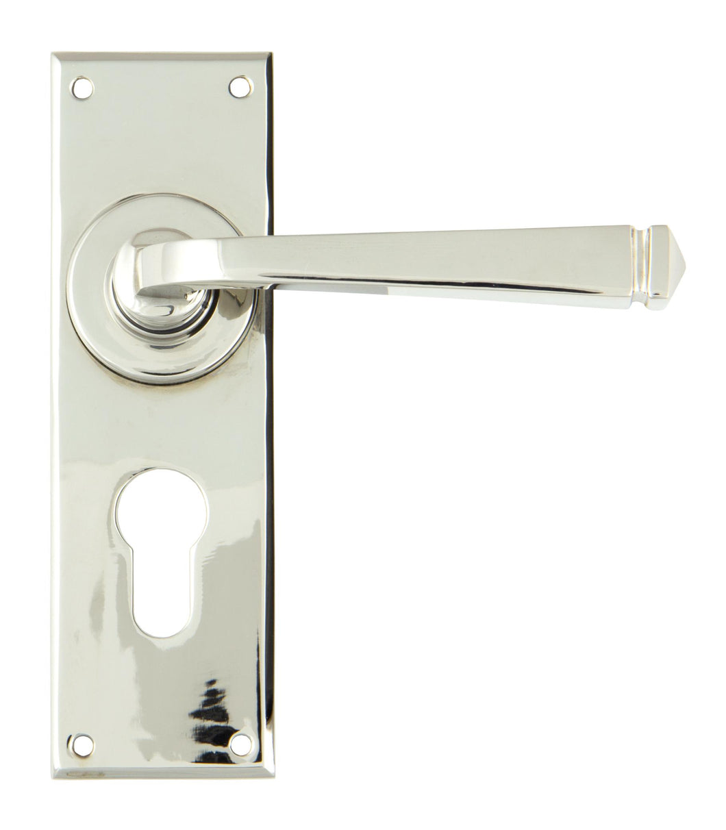 90372 Polished Nickel Avon Lever Euro Lock Set