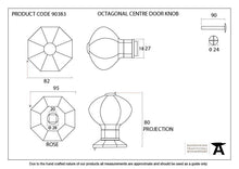 Load image into Gallery viewer, 90383 Pewter Octagonal Centre Door Knob - Internal
