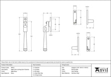 Load image into Gallery viewer, 90411 Aged Brass Night-Vent Locking Avon Fastener
