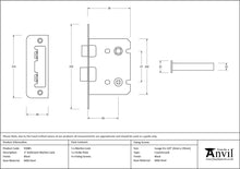 Load image into Gallery viewer, 91085 Black 3&quot; Bathroom Mortice Lock
