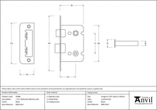 Load image into Gallery viewer, 91089 Black 2½&quot; Bathroom Mortice Lock
