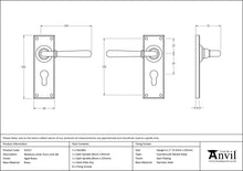 Load image into Gallery viewer, 91417 Aged Brass Newbury Lever Euro Lock Set
