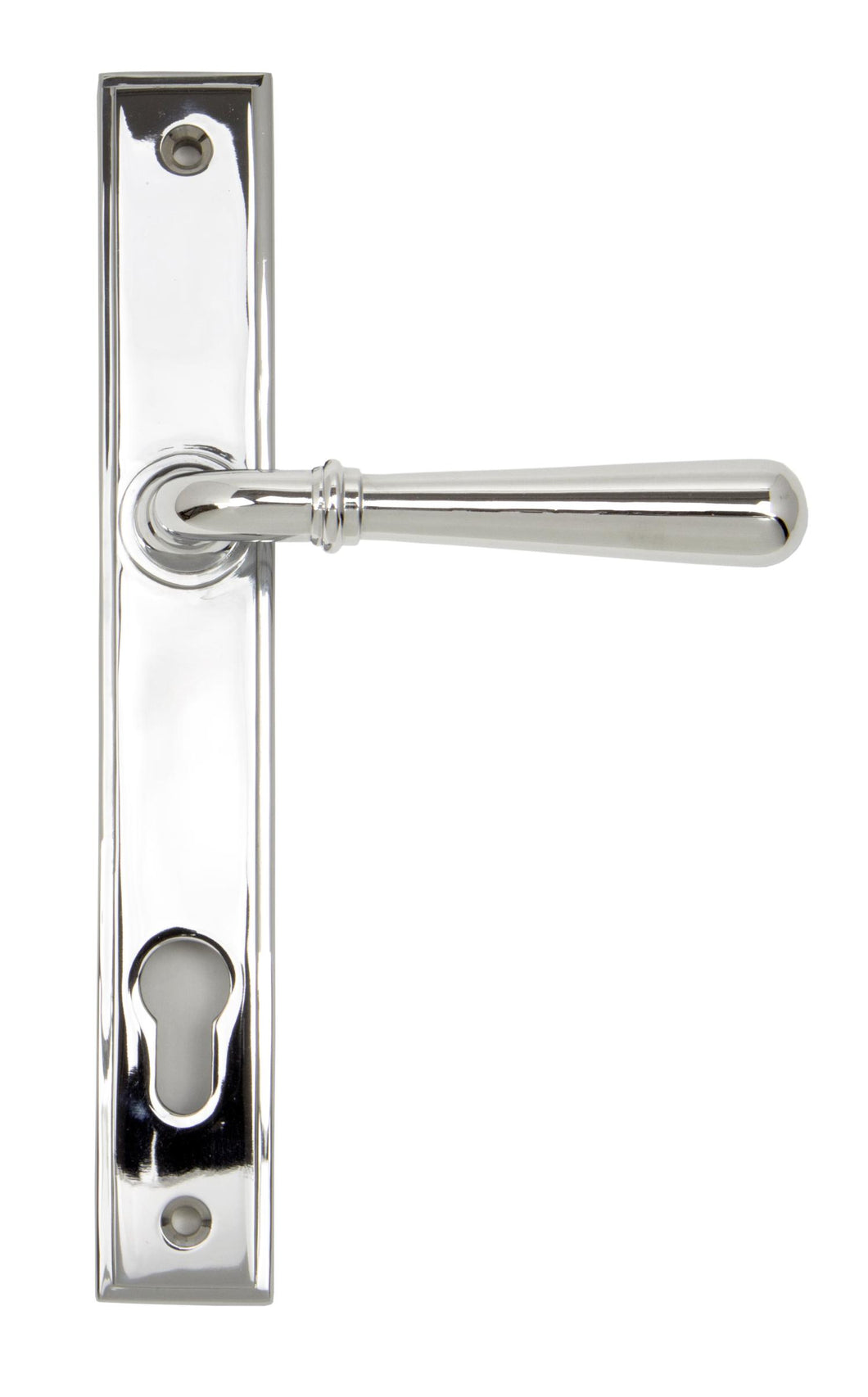 91420 Polished Chrome Newbury Slimline Lever Espag. Lock Set