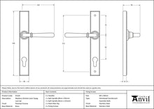 Load image into Gallery viewer, 91420 Polished Chrome Newbury Slimline Lever Espag. Lock Set
