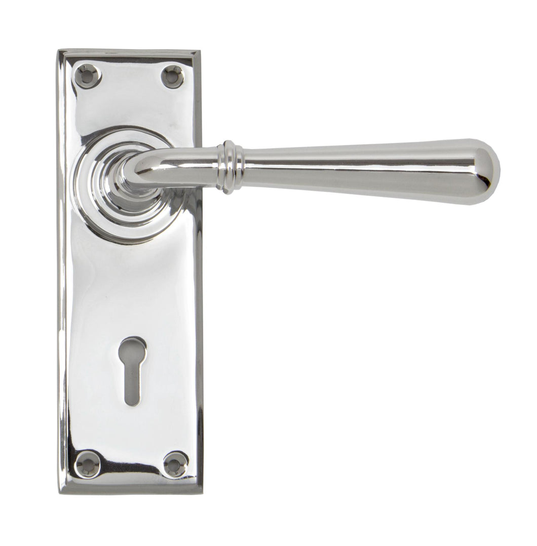 91421 Polished Chrome Newbury Lever Lock Set