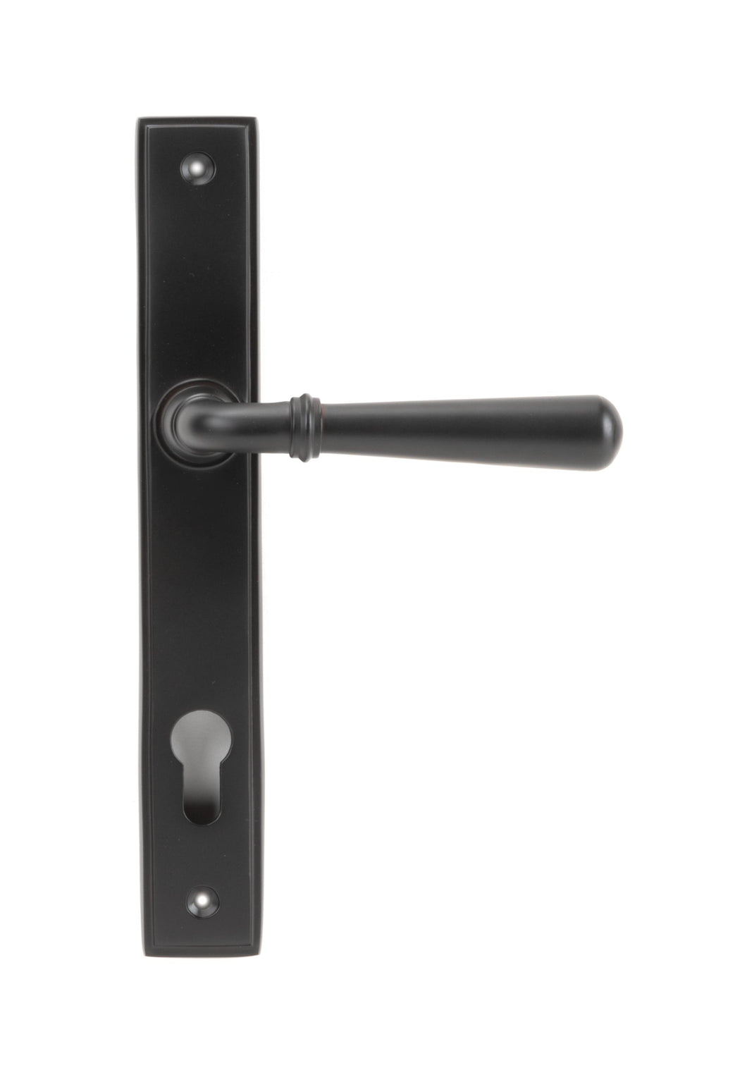 91434 Aged Bronze Newbury Slimline Lever Espag. Lock Set