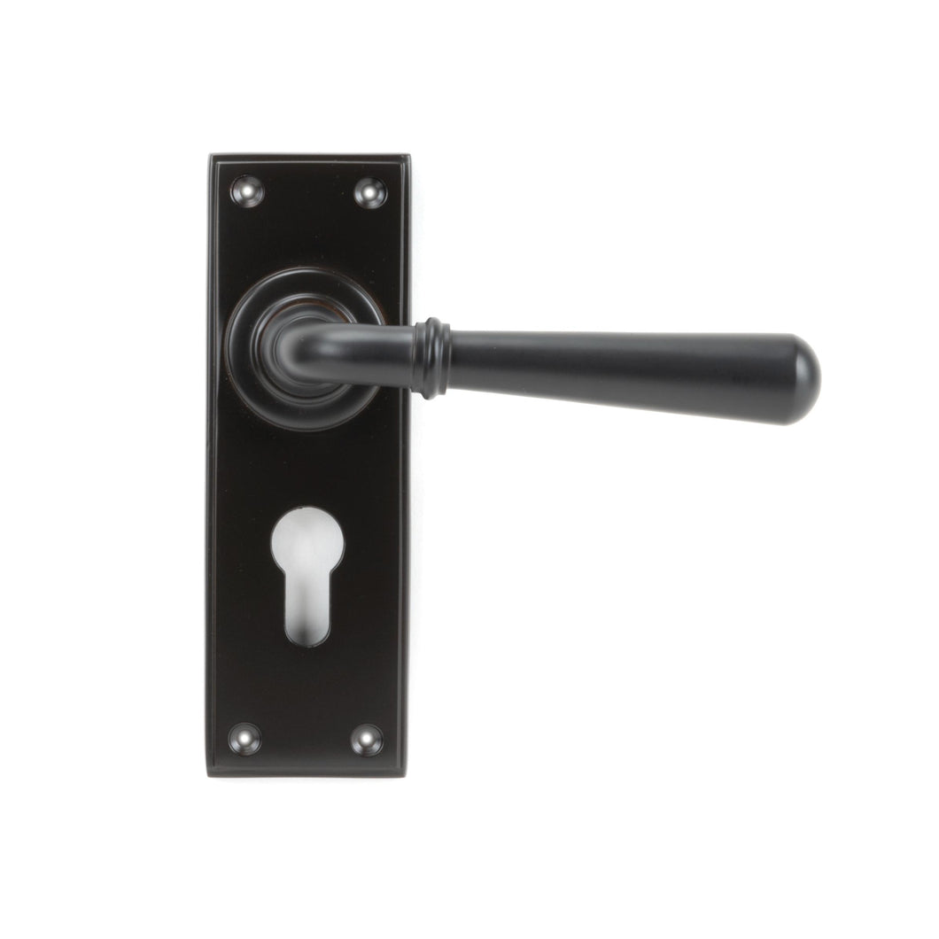 91438 Aged Bronze Newbury Lever Euro Lock Set