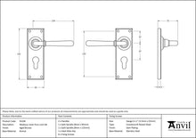 Load image into Gallery viewer, 91438 Aged Bronze Newbury Lever Euro Lock Set
