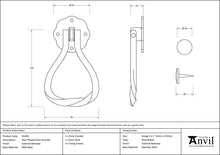 Load image into Gallery viewer, 91490 External Beeswax Pear Shaped Door Knocker
