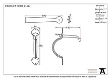 Load image into Gallery viewer, 91497 External Beeswax Gothic Thumblatch
