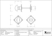 Load image into Gallery viewer, 91507 External Beeswax Diamond Bathroom Thumbturn
