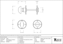 Load image into Gallery viewer, 91508 External Beeswax Round Bathroom Thumbturn
