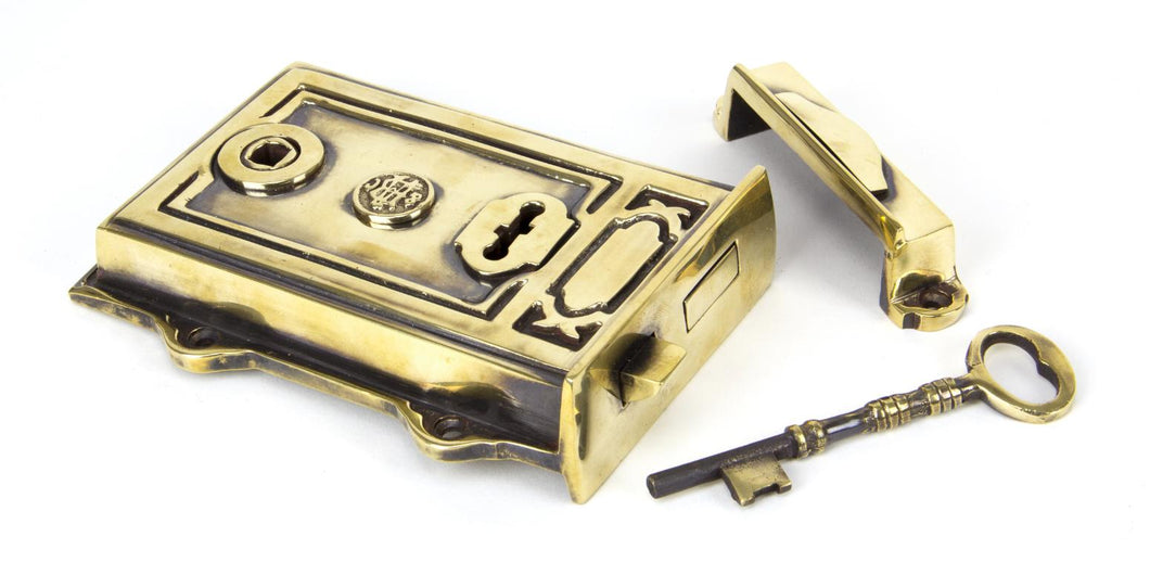 91528 Aged Brass Davenport Rim Lock