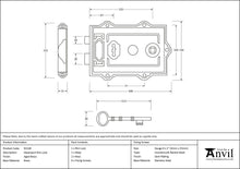 Load image into Gallery viewer, 91528 Aged Brass Davenport Rim Lock
