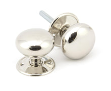 Load image into Gallery viewer, 91530 Polished Nickel 57mm Mushroom Mortice/Rim Knob Set
