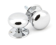 Load image into Gallery viewer, 91532 Polished Chrome 57mm Mushroom Mortice/Rim Knob Set
