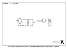 Load image into Gallery viewer, 91864 Black 30T/35 6pin Euro Cylinder/Thumbturn
